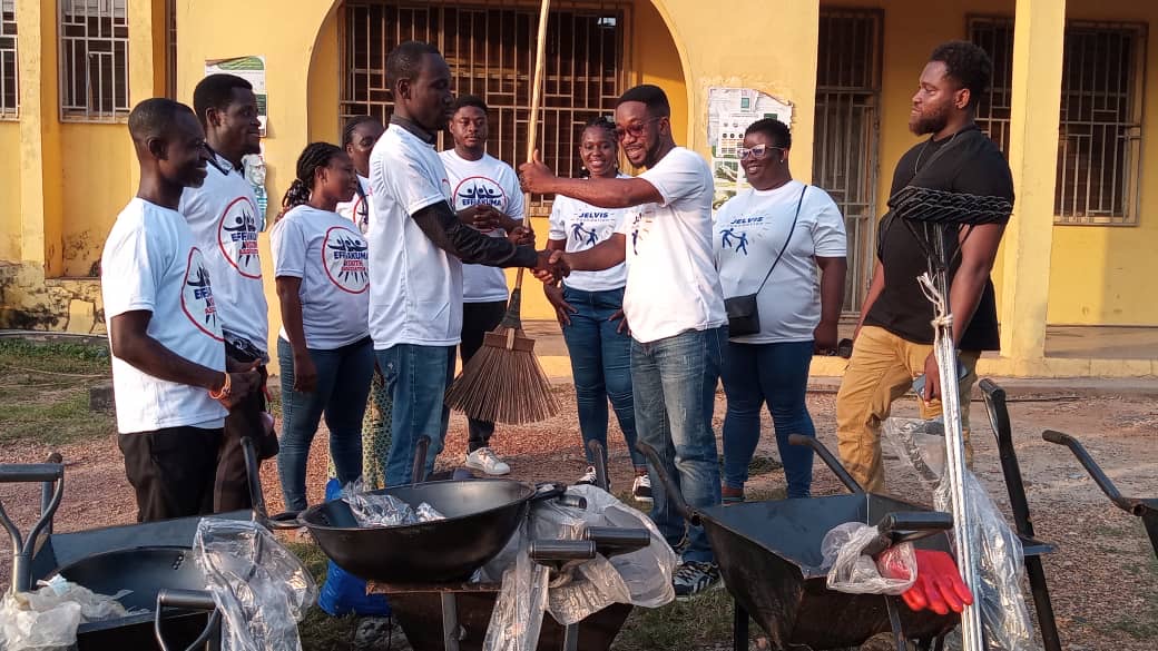 Jelvis Foundation Empowers Effiakuma Youth With Major Sanitation Support