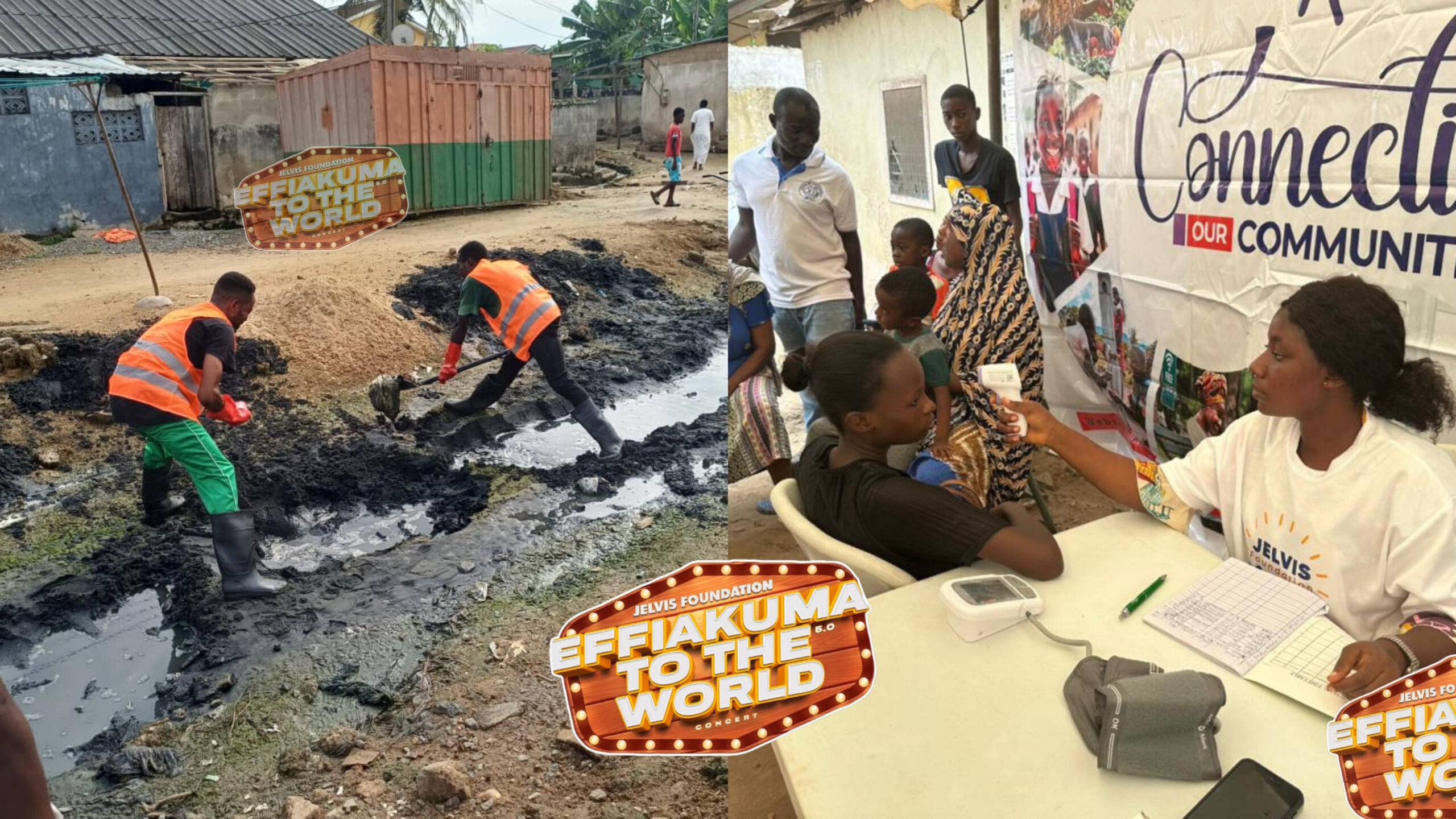 Jelvis Foundation Partners Effiakuma to the World for Sanitation and Free Health Screening